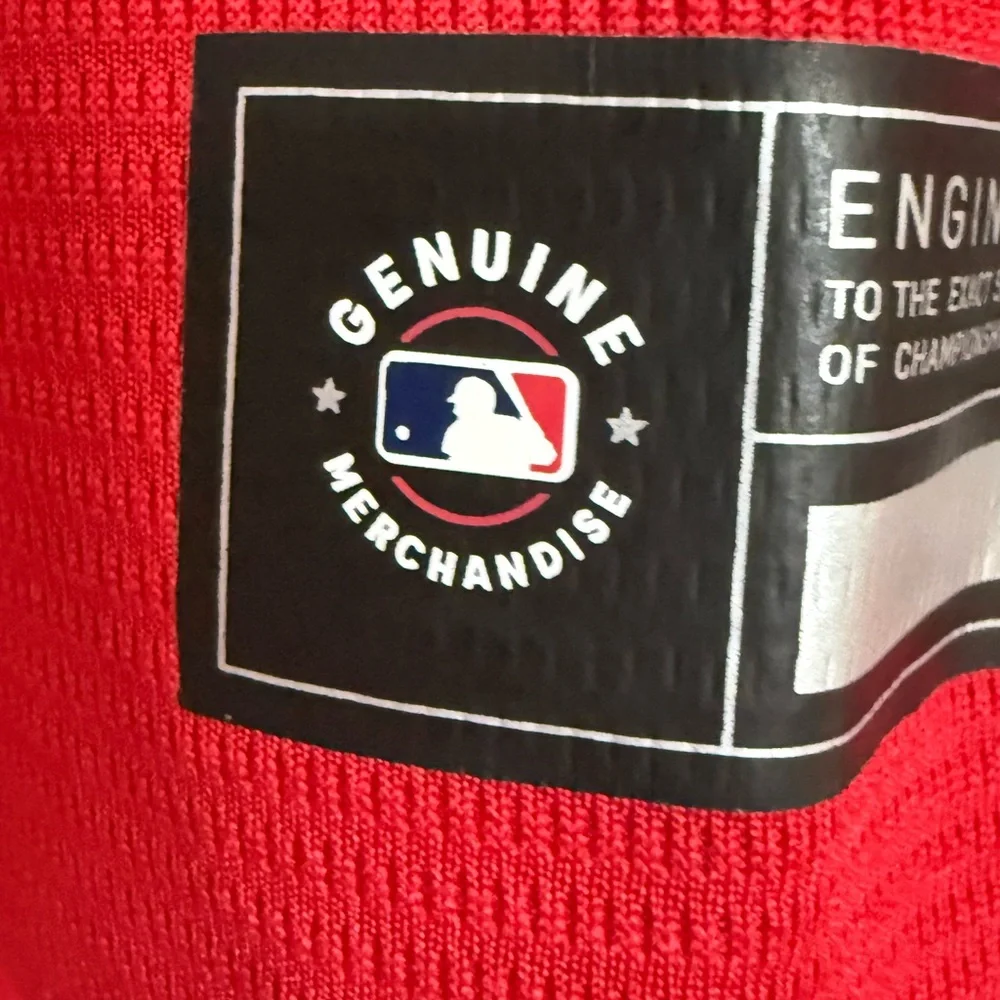 Nike x MLB Atlanta Braves Alternate Jersey Youth S Toddler 4 Red Small Shirt - Picture 3 of 4